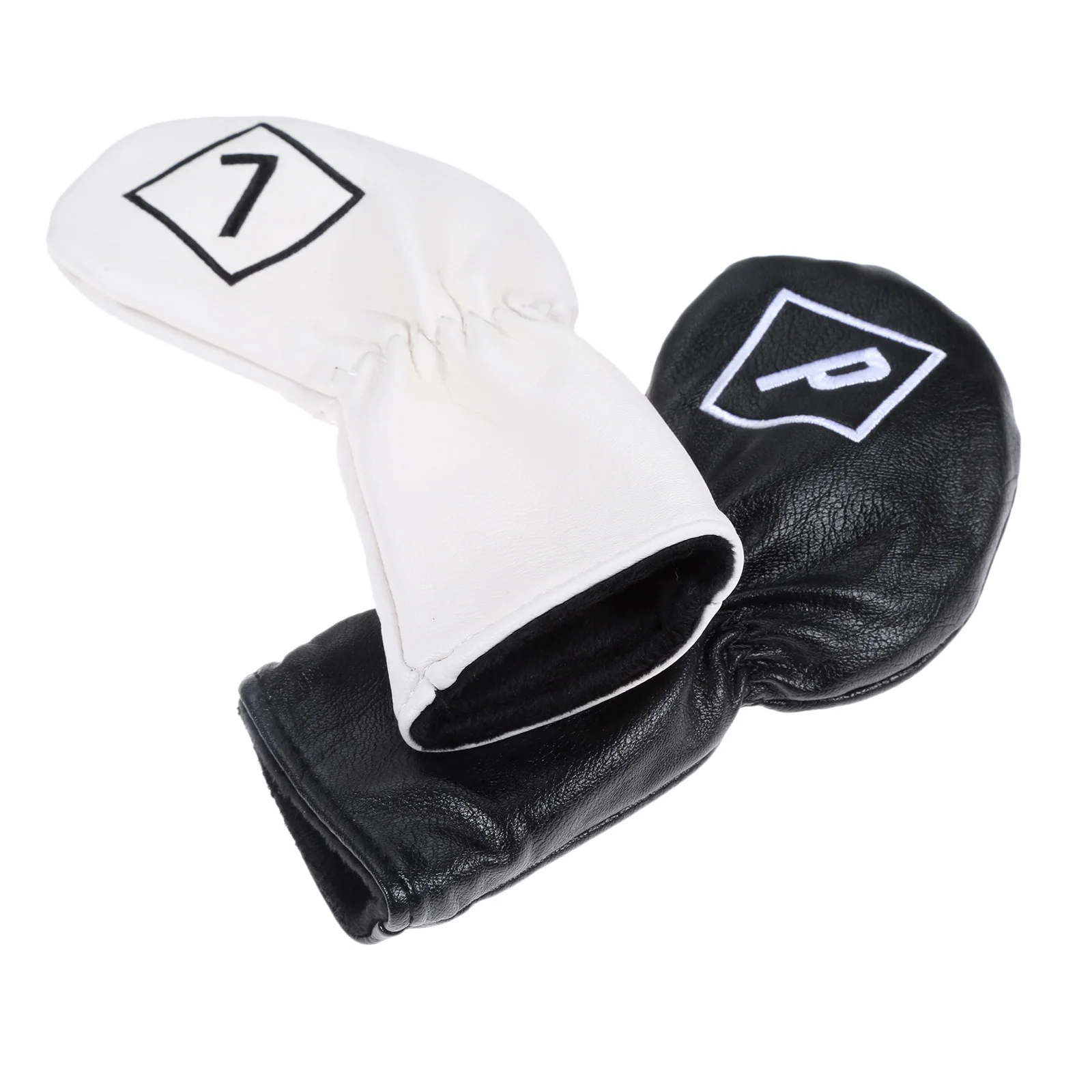 X Golf Equipment - ปลอกหุ้มหัวไม้กอล์ฟหนัง PU ชุด 10 ชิ้น/ชุด ปักหมายเลข