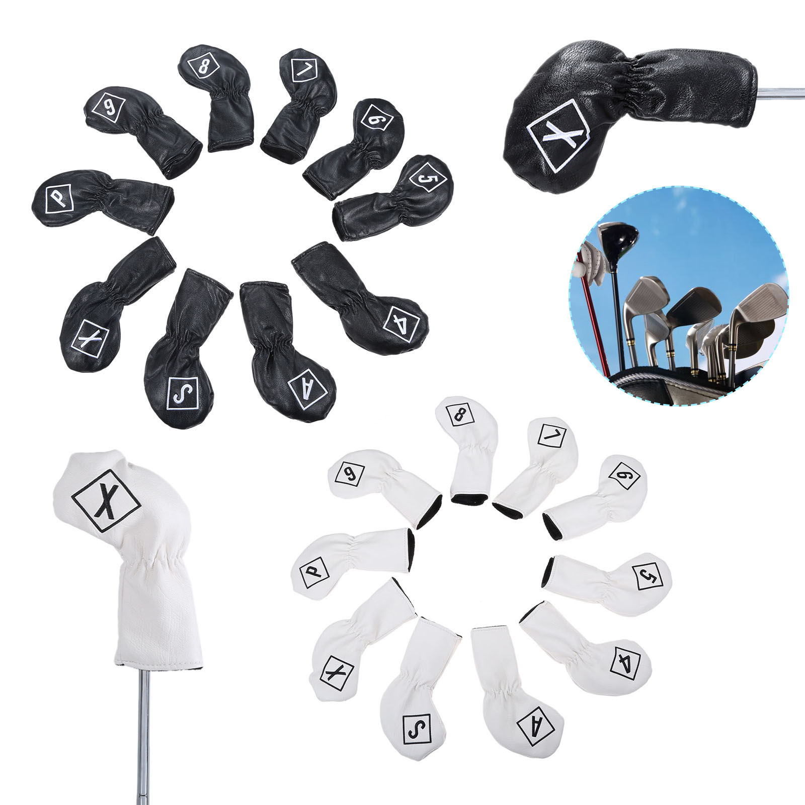 ปลอกหุ้มหัวไม้กอล์ฟหนัง PU ชุด - X Golf Equipment บทวิจารณ์และราคา